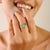 Designer 2.43 Carat Genuine Emerald Wave Chunky 14k Gold Ring Size 6 For Sale In New York - Image 6 of 13