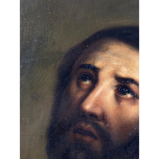 Spanish School, Portrait of Saint Francis Xavier, 1800s, Oil on Canvas For Sale - Image 4 of 8
