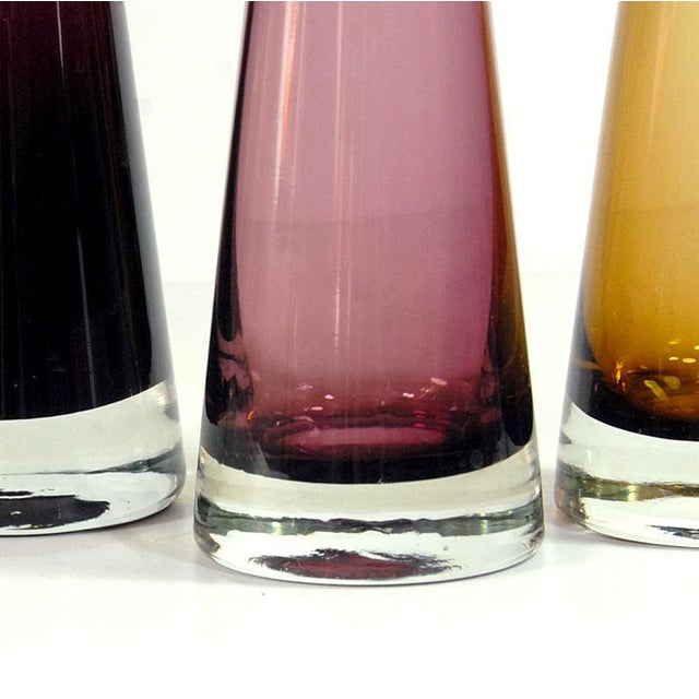 Glass Vases from Ingrid, Germany, 1970s, Set of 3 For Sale - Image 6 of 8