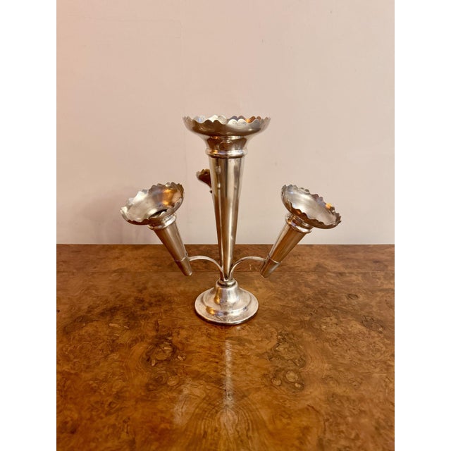 Antique Edwardian Silver-Plated Table Epergne, 1900 For Sale - Image 3 of 5
