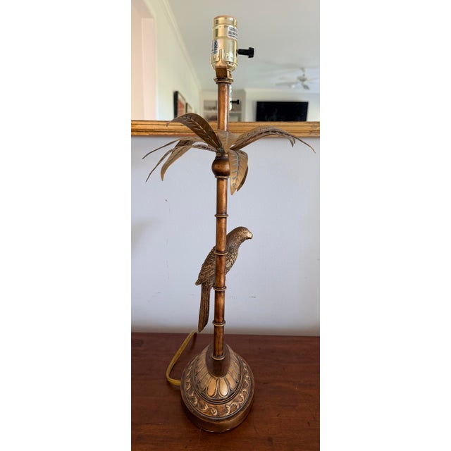 Parrot in Palm Tree Lamp Maitland-Smith For Sale - Image 9 of 11