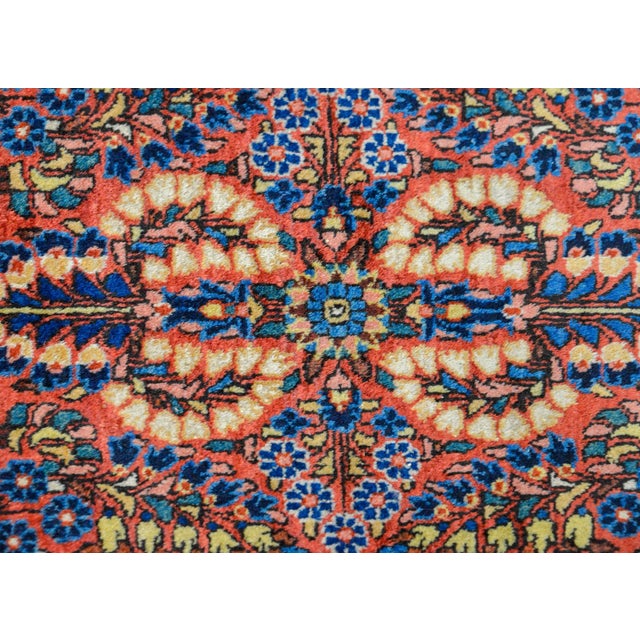Textile Early 20th Century Vintage Sarouk Rug For Sale - Image 7 of 11