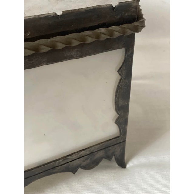 Gothic Vintage Gothic Style Milk Glass Church Ceilling Light Flush Mount For Sale - Image 3 of 8