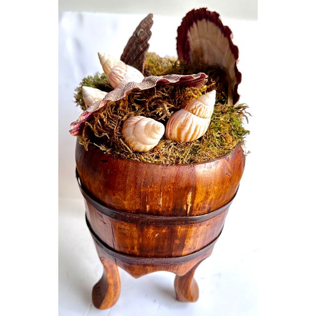 50s Chinese Wood Foot Tub Shell Collection Vase Natural Bowl Asian Chinoserie Vintage For Sale - Image 10 of 18