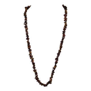 Vintage Gemstone Tiger Eye Necklace, 1960s For Sale
