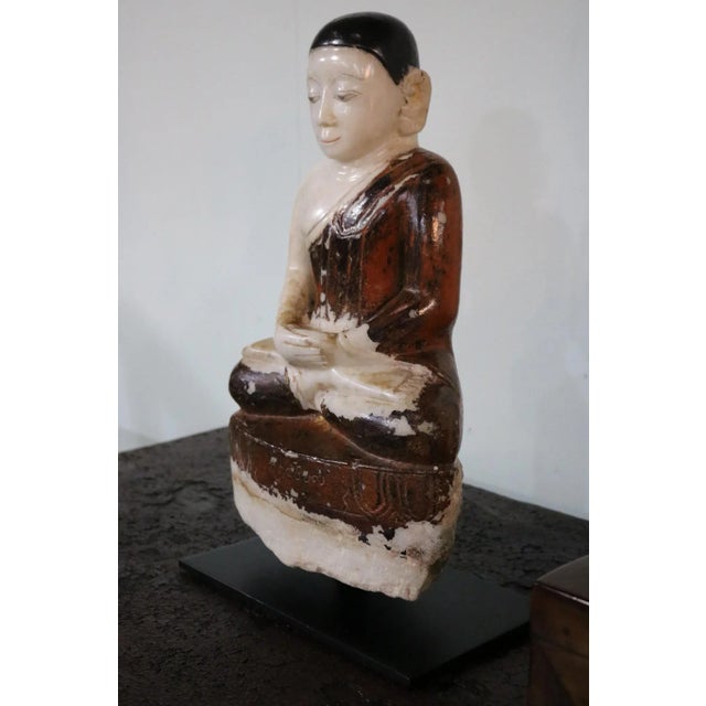Alabaster Seated Disciple For Sale - Image 4 of 7