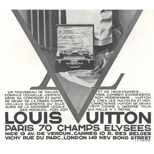 1931 French Louis Vuitton Art Deco Advertisement Print