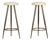 Vintage Italian Brass Tripod Bar Stools in the style of Gio Ponti, 1950s, Set of 2 For Sale