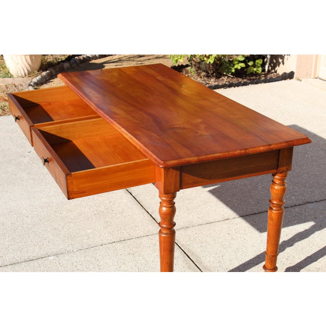 Antique Early 20th Century Solid Wood Writing Table / Farmhouse Console Desk, Circa 1900–1920 For Sale - Image 10 of 17