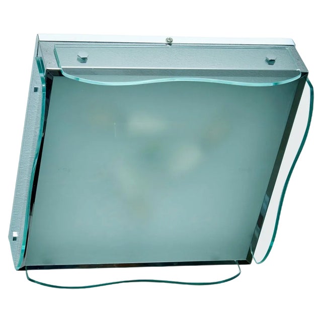 Flush Mount in Clear Glass, Italy, 1960s For Sale