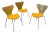 Vintage Dining Chairs by Arne Jacobsen for Fritz Hansen, Set of 3 For Sale