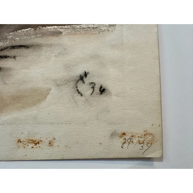Henry Emil Salloch Original Watercolor on Paper St. Kilian's Chapel Werthem Germany. 1934. For Sale In Atlanta - Image 6 of 8