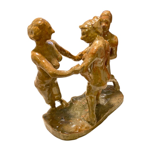 Late 20th Century Three Graces Ceramic Sculpture Greek Mythology San Francisco Bay Area Artist For Sale - Image 4 of 18