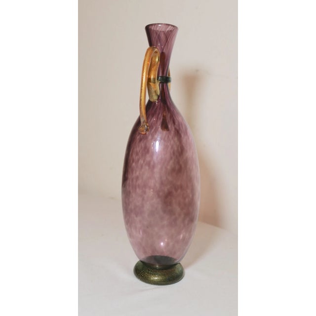 American Original Hand Blown Michael J. Schunke Signed Nine Iron Studios Art Glass Vase For Sale - Image 3 of 10