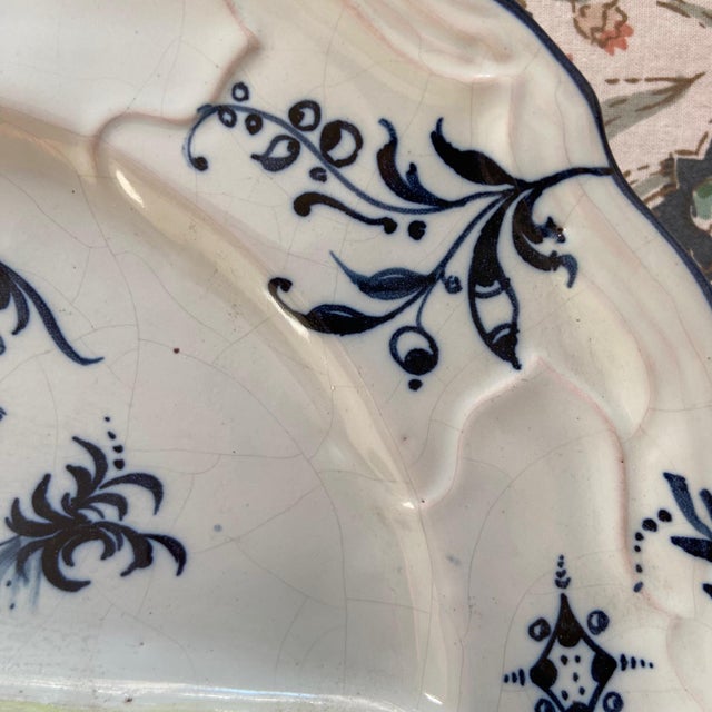 Majolica Asparagus Plate by Emile Gallé For Sale - Image 5 of 9