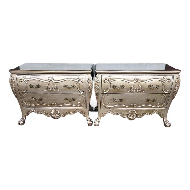 Vintage Baroque Rococo Chests Bombay Pair For Sale