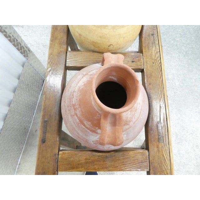 Brown Antique Two-Hole Poplar Water Jug Holder- 3 Pieces For Sale - Image 8 of 13