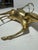 Rare and Elegant Vintage Brass Stag With Textured Fur and No Spots For Sale - Image 6 of 8