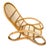 Lounge chair in bamboo and rattan, in the style of Roberti (Italy, founded in 1959), with a continuous backrest and seat,...