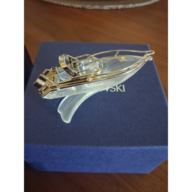 2000 - 2009 Swarovski Crystal Memories Power Boat Figurine For Sale - Image 5 of 10