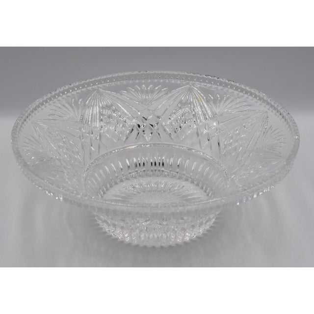 Add a touch of vintage elegance to your home with this stunning Mid-Century Modern crystal pedestal bowl from the Czech...