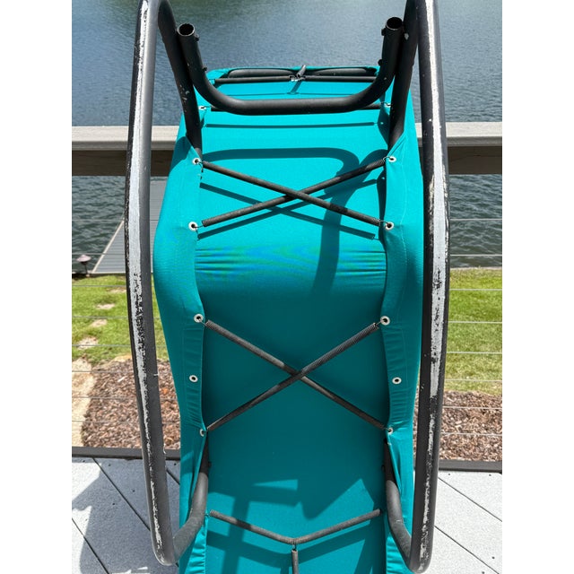 1950s Barwa Canvas Lounge Chair For Sale - Image 4 of 6
