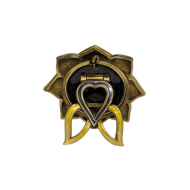 2000 - 2009 Jay Strongwater Retired Lotus Flower Frame With Swarovski Crystals For Sale - Image 5 of 6