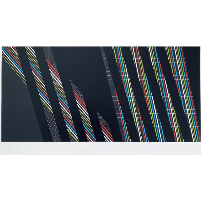 Op Art Attilio Taverna, Italian Kinetic Op Art Attilio Taverna Silkscreen Lithograph Print Light Artist, 1981 For Sale - Image 3 of 8