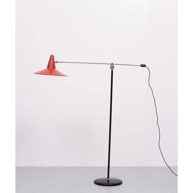 Metal Floor Lamp by Wim Rietveld, Holland, 1960s For Sale - Image 7 of 11