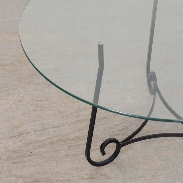 1920s French Scroll Iron and Glass Coffee Table For Sale - Image 10 of 12