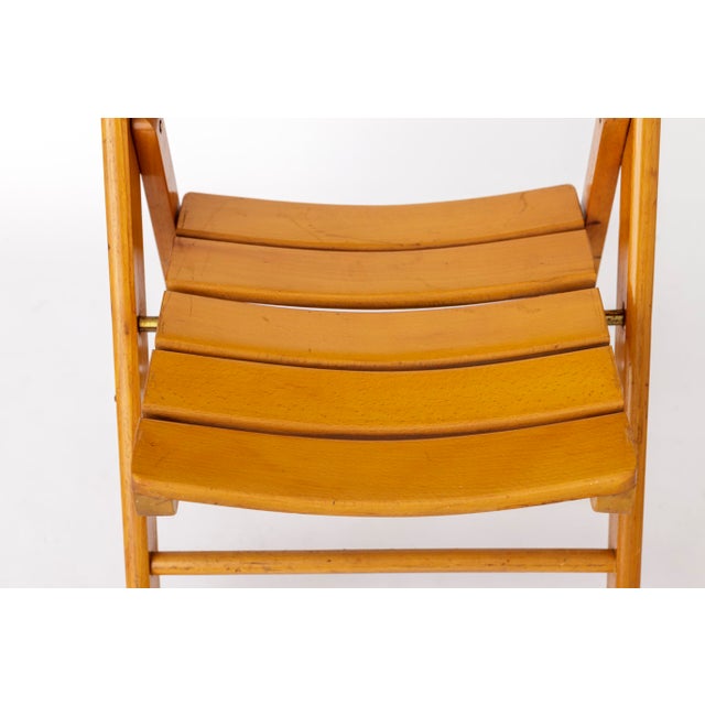 Mid-Century Modern German Beech Folding Chair, 1960s For Sale - Image 10 of 11