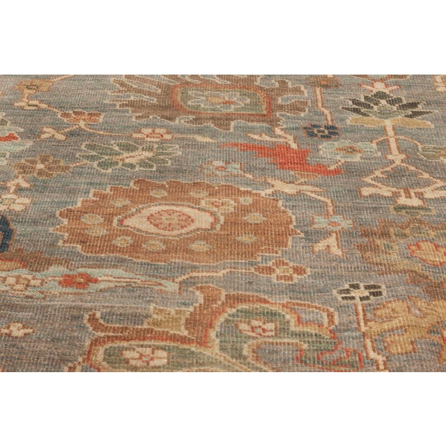 "Laguna" Modern Traditional Sultanabad-Inspired Tan Oversized Rug For Sale In New York - Image 6 of 8