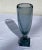 Blue Vintage Mid 20th Century Slate Blue Glass Footed Vase For Sale - Image 8 of 9