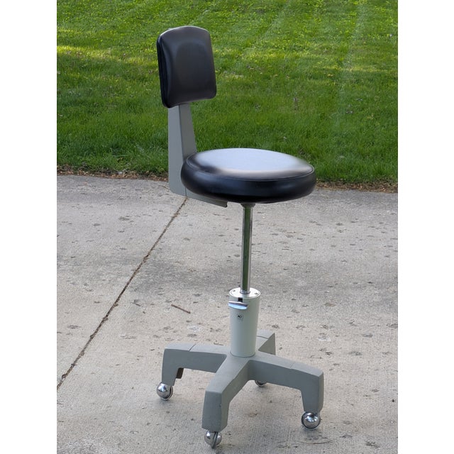 Mid 20th Century Mid 20th Century Ao Scientific Instruments Small Industrial Art Deco Style Stool For Sale - Image 5 of 6
