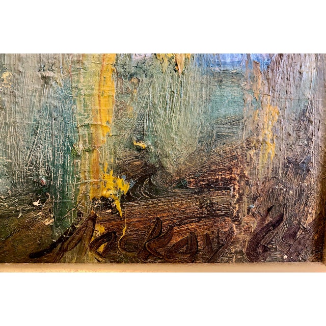 Persimmon Mid-Century Modern Expressionist Still Life of Vibrant Flowers, Signed McKay For Sale - Image 8 of 9