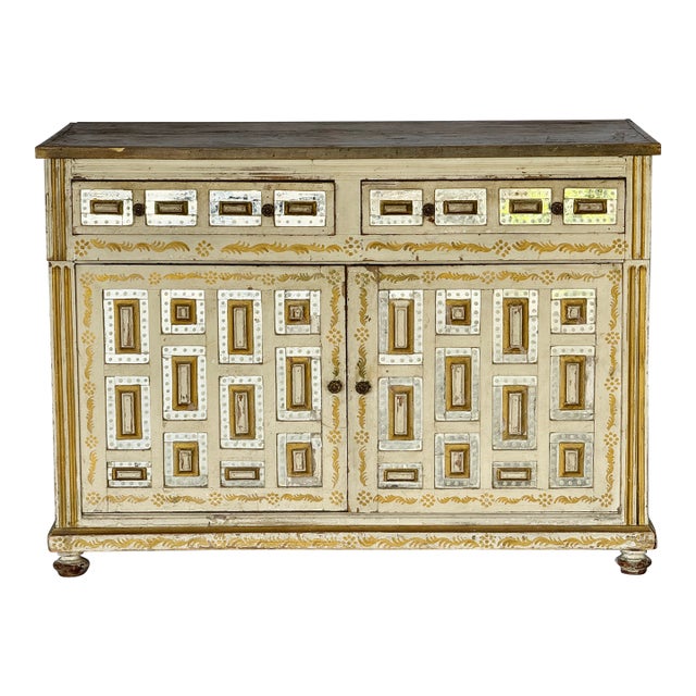 Late 19th Century Anglo Indian Painted Cabinet For Sale