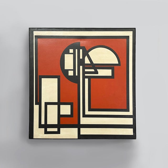 Giuseppe Minoretti, Italian Modern Geometric Painting, 1970, Acrylic For Sale - Image 17 of 17