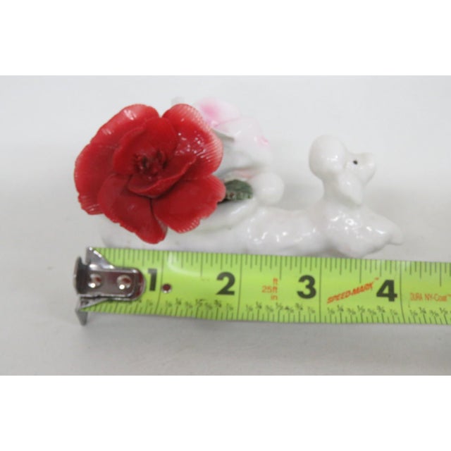 Thorley Bone China Figurine Poodle Pulling Cart of Flowers Made in England 5156b For Sale - Image 11 of 18