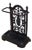 English Victorian Cast Iron Umbrella Stand with Floral Design in Black, 1880 For Sale