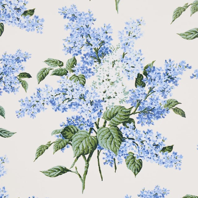 Contemporary Sample - Schumacher x Johnson Hartig Proust's Lilacs Wallpaper in Blue For Sale - Image 3 of 5