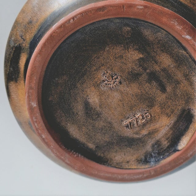 1970s Vintage Ceramic Vase by F. Glatzle for Karlsruhe Majolica, 1972 For Sale - Image 5 of 6