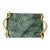 1990s Art Deco Michael Aram Brass Snake Grazing Board Verde Guatemala Green Marble Cheese Charcuterie Tray Serpent Art Deco Hollywood Regency Platter For Sale