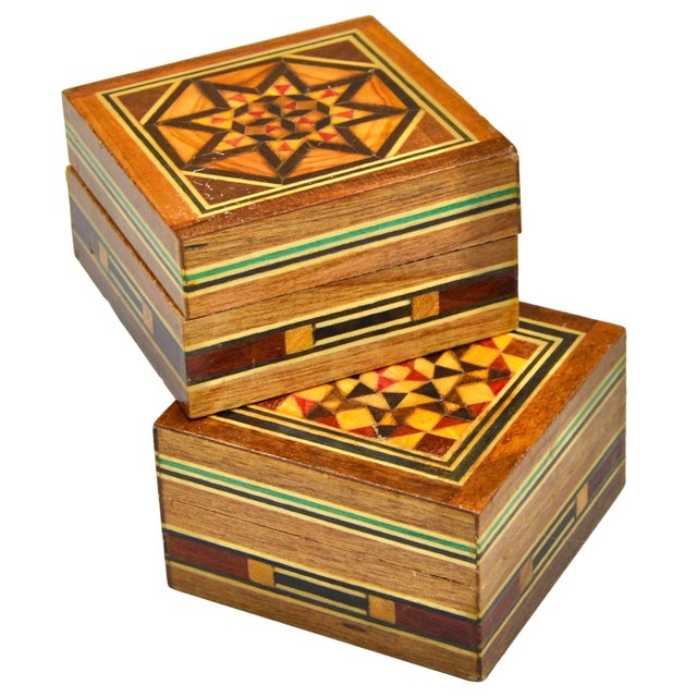 This stunning antique boxes set is a stellar example of the intricacy and superb Centuries-old craftsmanship. The...