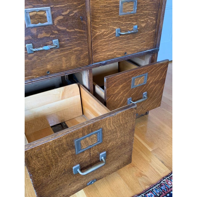 Vintage Oak Modular Stacking File Cabinet | Chairish