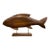 Hand-Carved Wooden Fish Sculpture on Stand For Sale