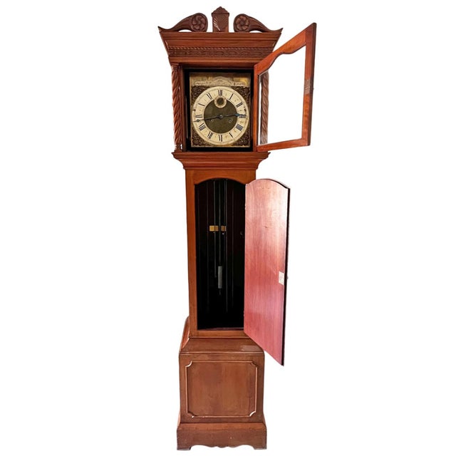 Traditional Antique 1914 Grandfather Clock For Sale - Image 3 of 12