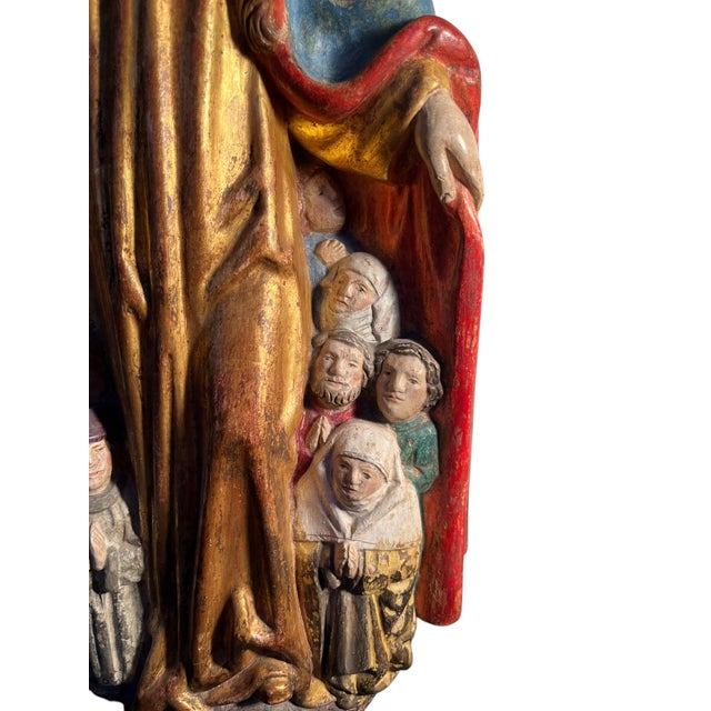 Mid 19th Century Madonna of Mercy in Her Protective Cloak For Sale - Image 4 of 11