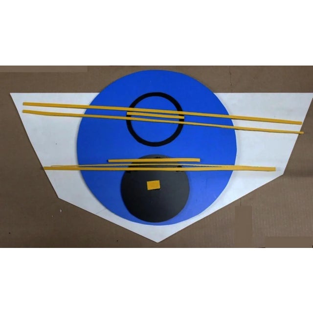 Contemporary Untitled Composition in Blue Acrylic Painting by Jorge Caceres For Sale - Image 4 of 4