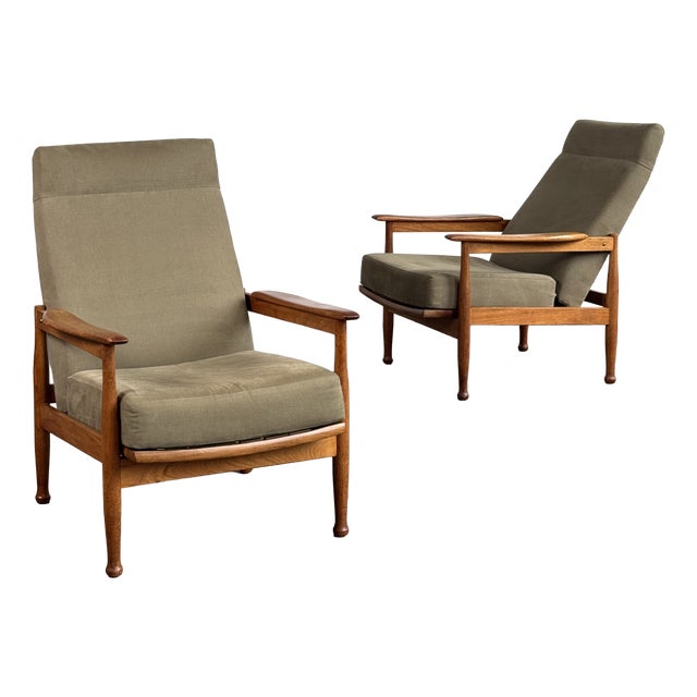 Manhattan Reclining Lounge Chairs by George Fejer for Guy Rogers, 1967, Set of 2 For Sale