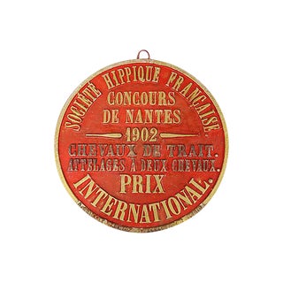 Antique 1902 French Equestrian Trophy For Sale